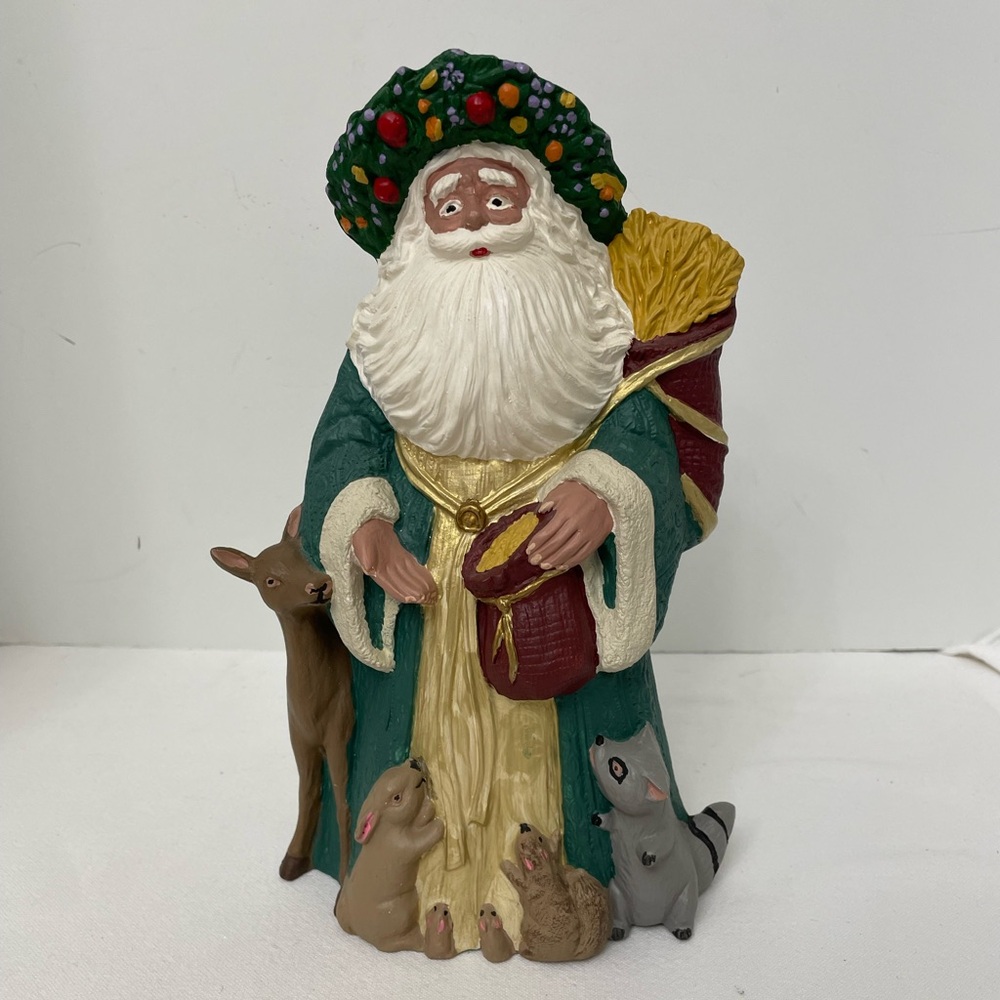 Vtg Gare Mold Renaissance Santa Claus‎ w/ Animals Garry Sharpe Hand Painted